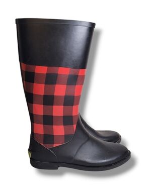 Western Chief Tall Rain Boots Size 10 Buffalo Check